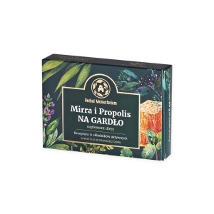 Mirra i Propolis Na Gardło 24 pastylki do ssania Bez Cukru Herbal Monasterium